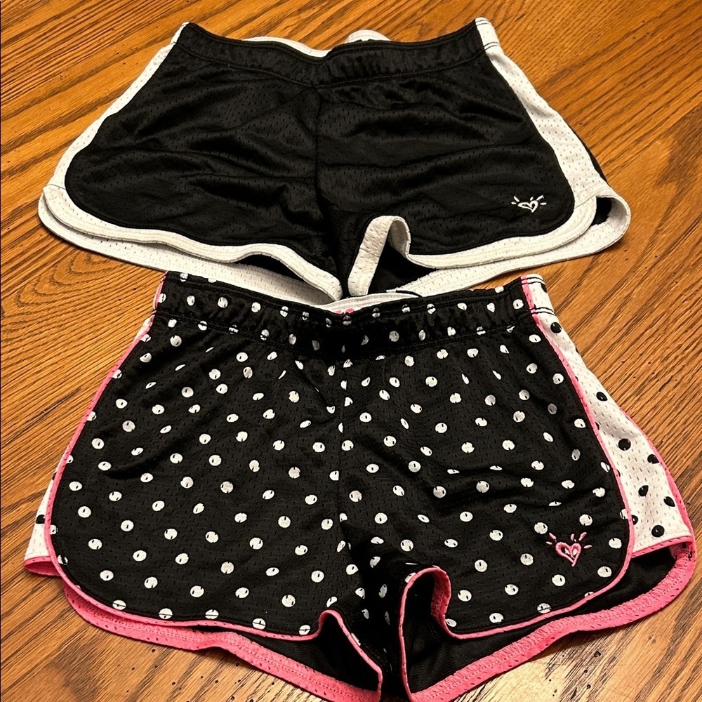 Justice Black and White Shorts